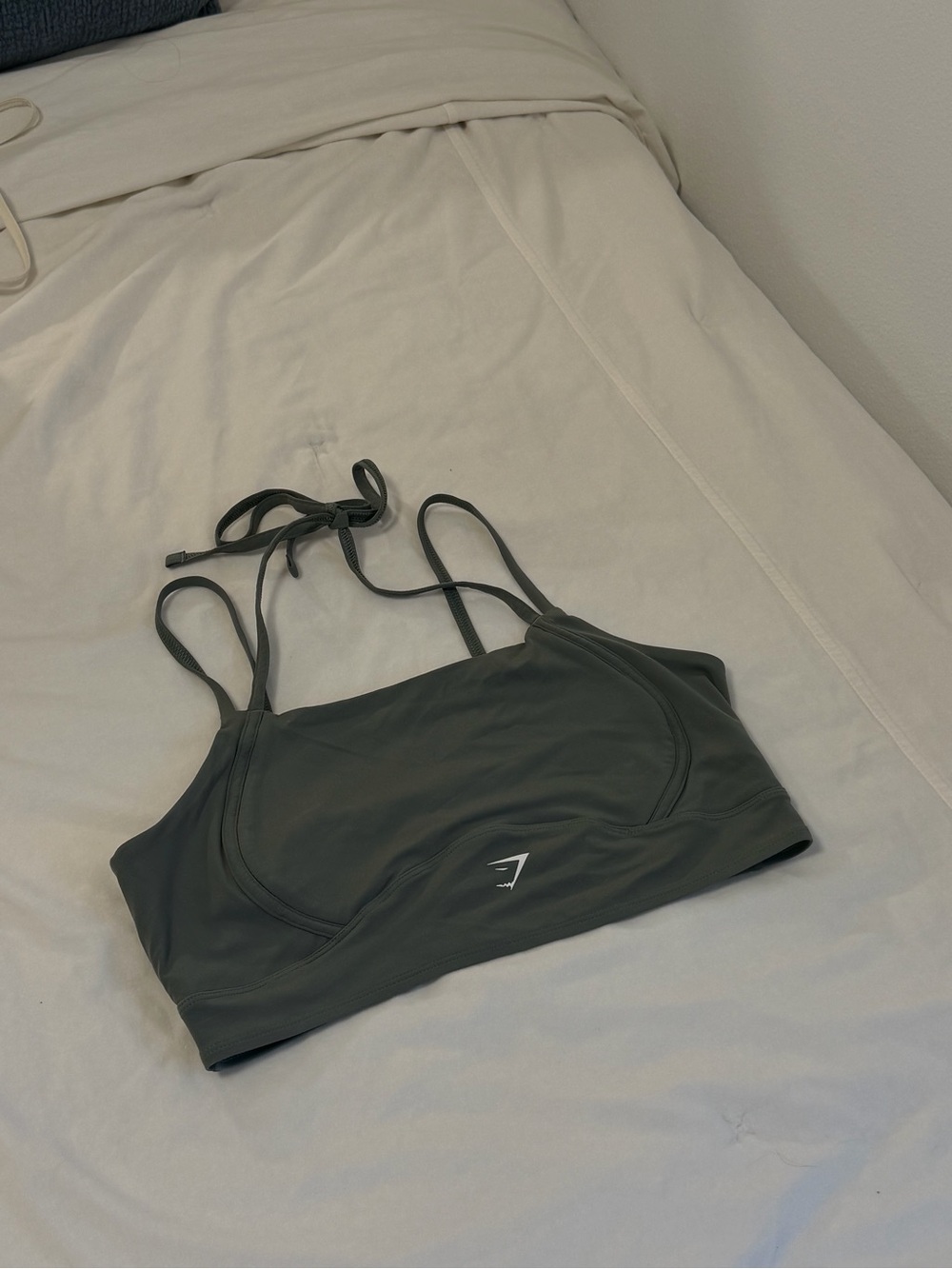 Gymshark Dark Olive Strappy Sports Bralette